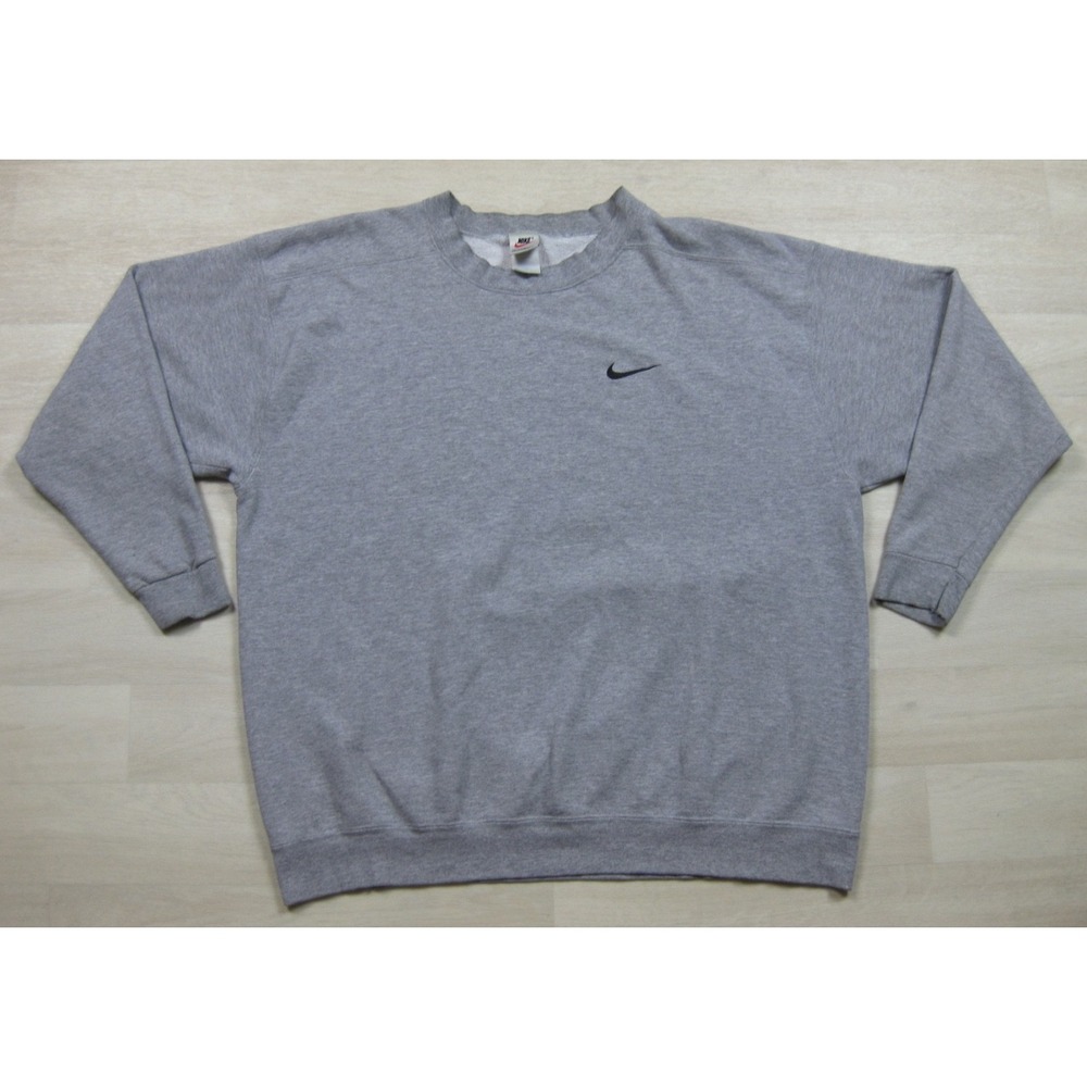 Vintage 90s Nike Crewneck Sweatshirt Men's (XL) Embroidered Mini Swoosh USA